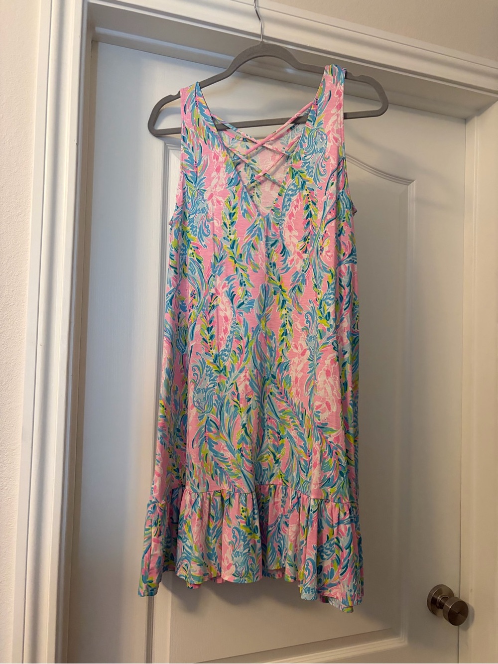 Lilly Pulitzer Kristen Flounce Dress in Unicorn of the Sea Mini Dress - Picture 4 of 6